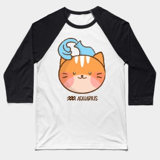 Aquarius Cat Baseball T-Shirt